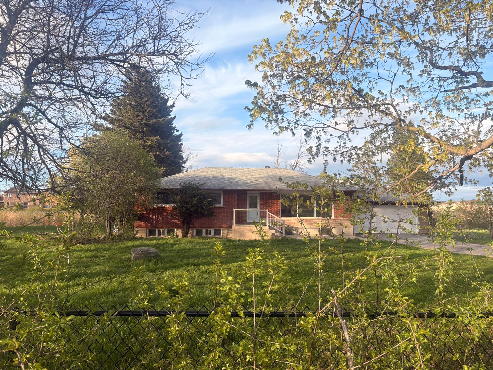 Existing brick building on the property